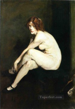  Ashcan Art Painting - Nude Girl Miss Leslie Hall Realist Ashcan School George Wesley Bellows